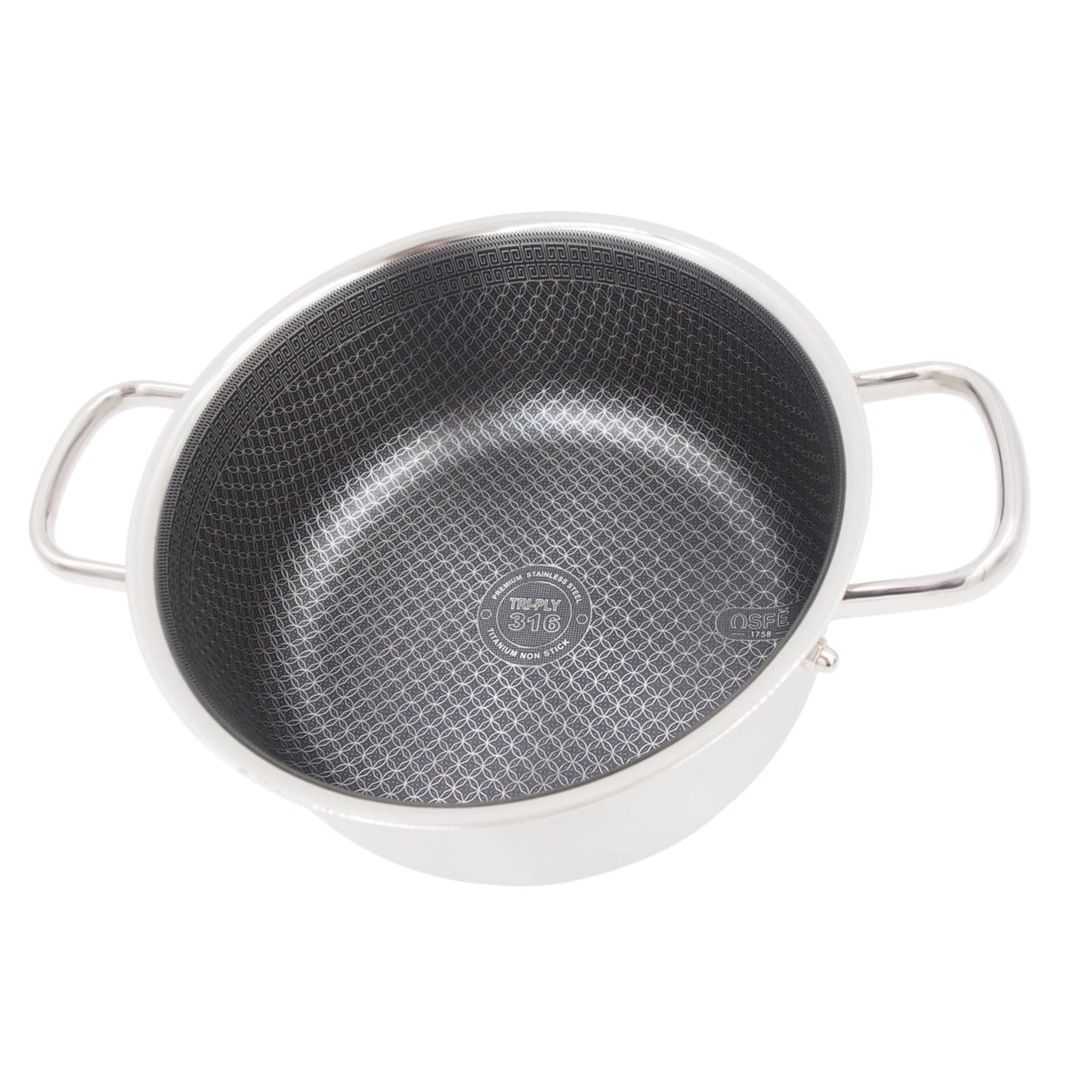Puodas su dangčiu OSFÉ Tri-Ply, 24 cm, 5 l