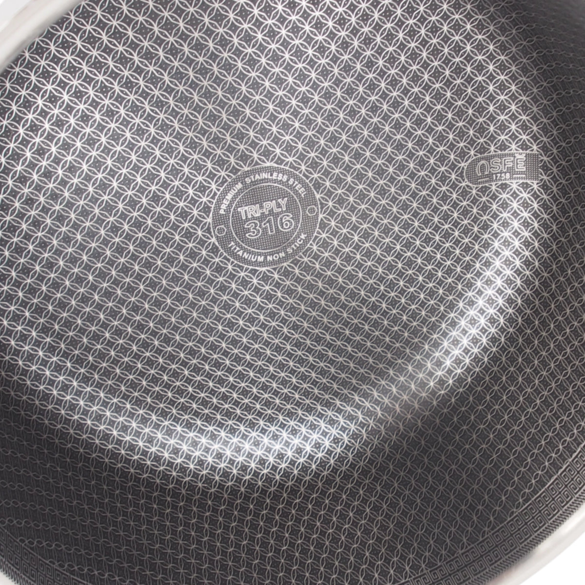 Puodas su dangčiu OSFÉ Tri-Ply, 26 cm, 7 l