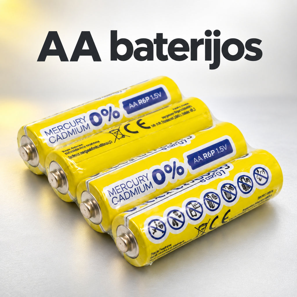 AA baterijos R6P, 1,5 V, 4 vnt.