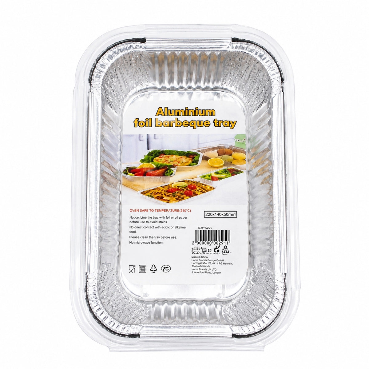Aliumininiai kepimo indeliai, 4 vnt.