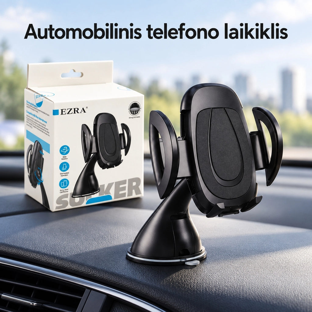 Automobilinis telefono laikiklis su siurbtuku EZRA HL129