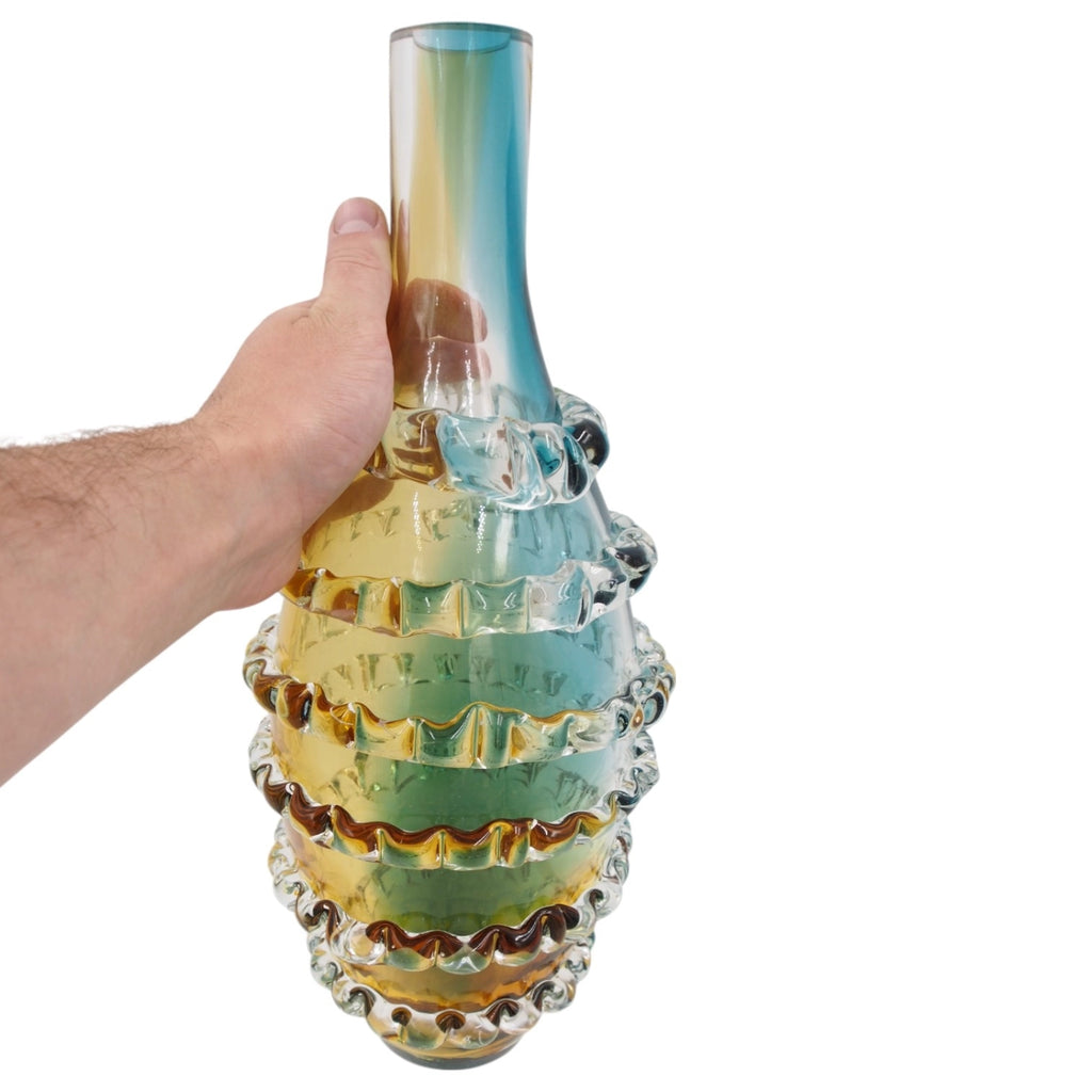 Dekoratyvinė stiklo vaza 19 × 44,5 cm