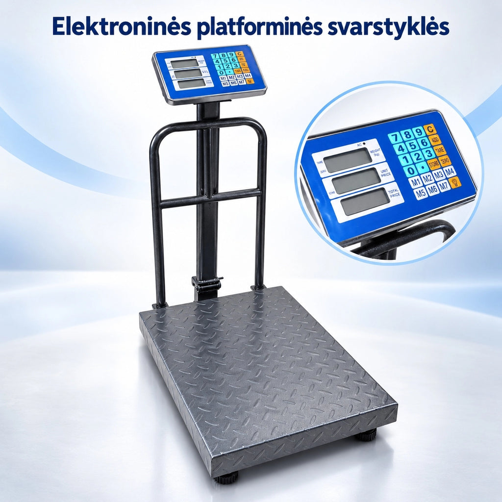 Elektroninės platforminės svarstyklės 300 kg / 50 g TR491B