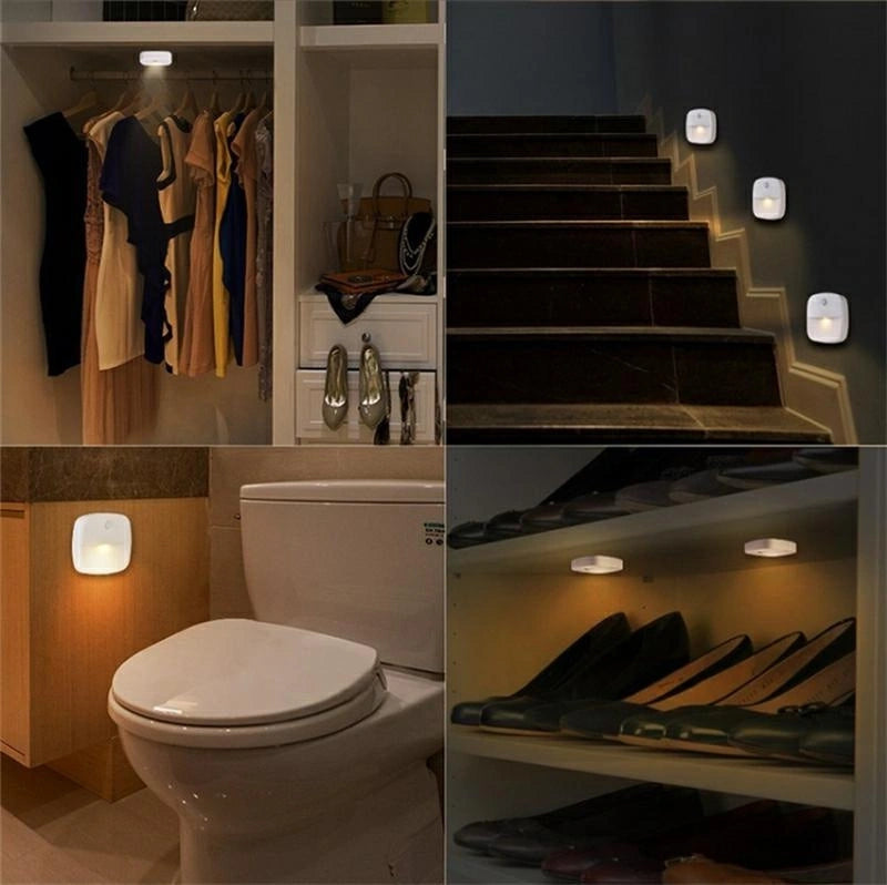 LED naktinė lemputė su judesio ir prieblandos jutikliais