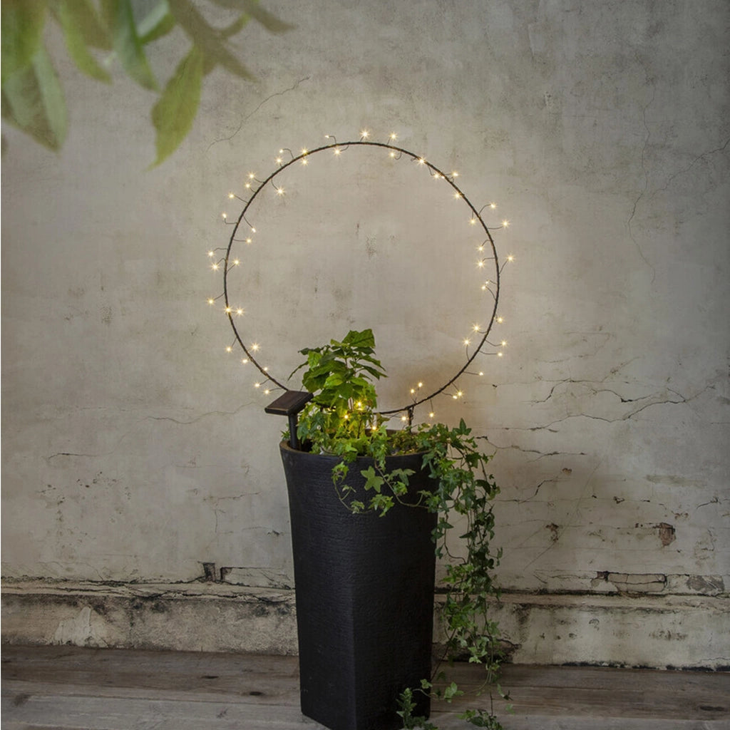 Saulės energija įkraunama lauko dekoracija „Barlumi“, 40 LED, Ø 40 cm