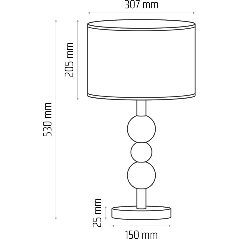 Lampa stołowa Bolla pudrowy róż