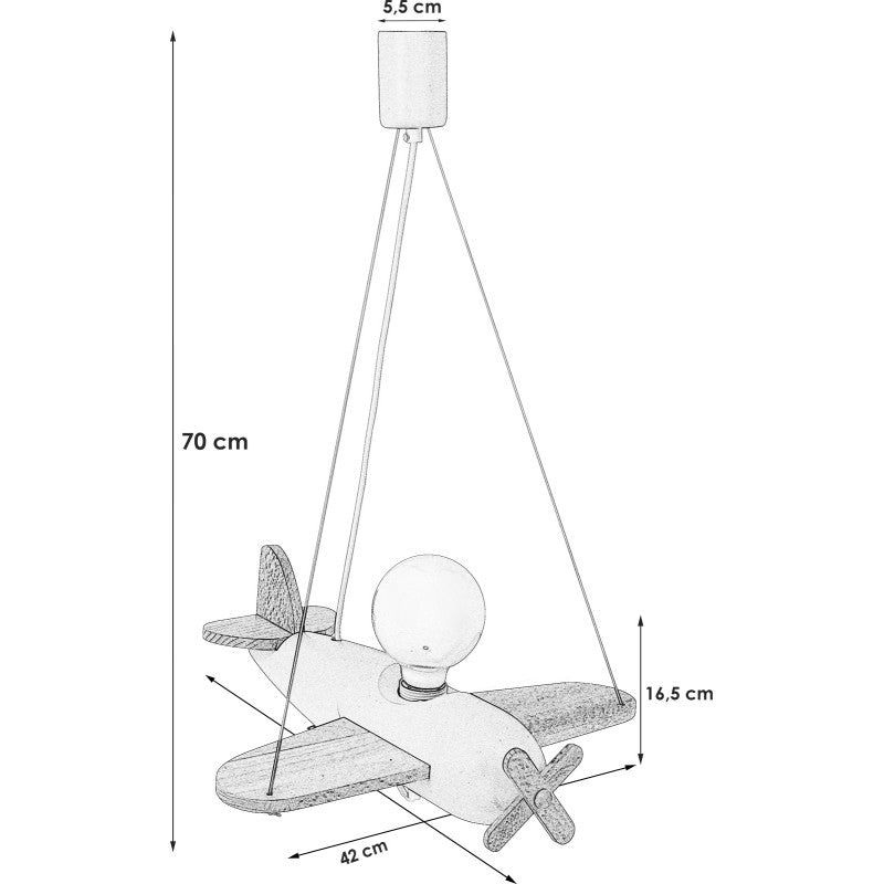 Lampa wisząca Clipper naturalno-błękitny