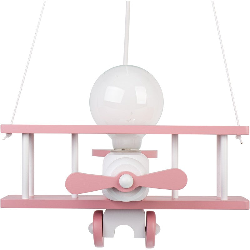 Lampa wisząca Samolot mały różowo-biały