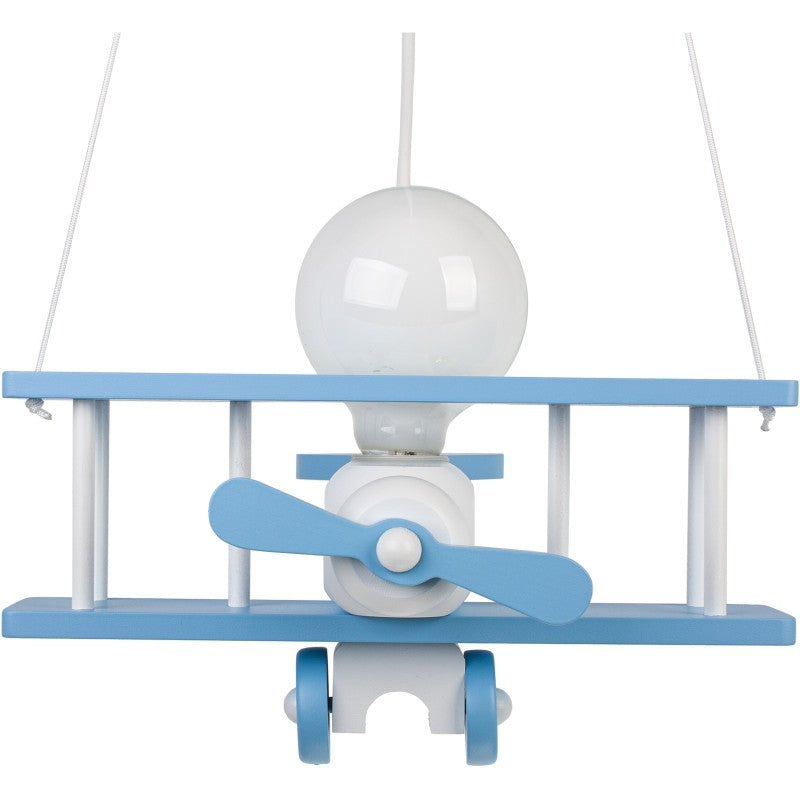 Lampa wisząca Samolot mały błękitno-biały
