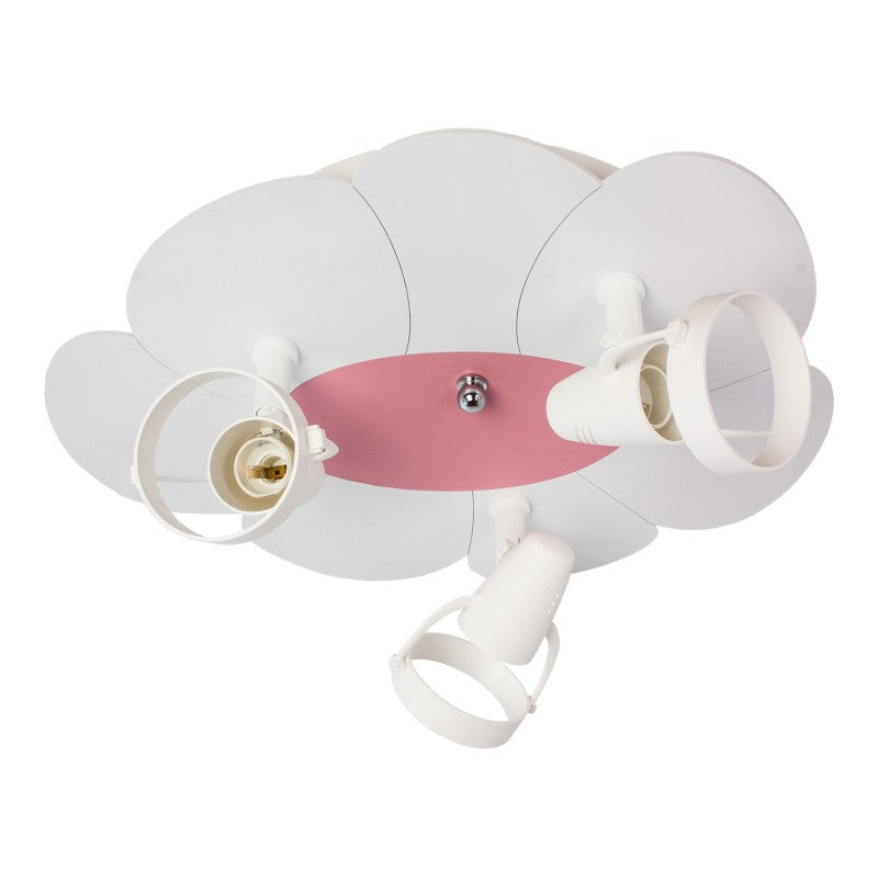 Lampa sufitowa plafon Płatek biało-różowy