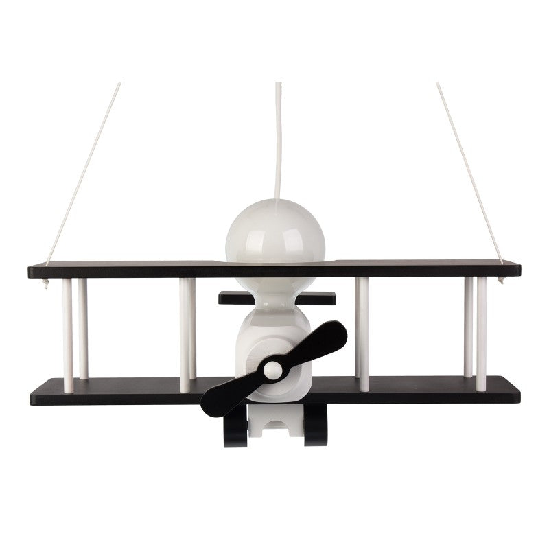 Lampa wisząca Samolot duży czarno-biały