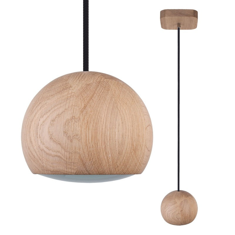 Lampa wisząca BALLI 1 pł dąb - czarny