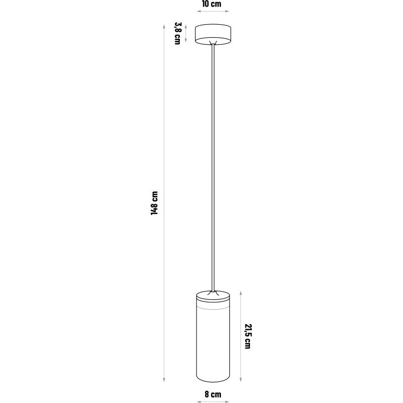 Lampa wisząca BARREL-1 - czarny
