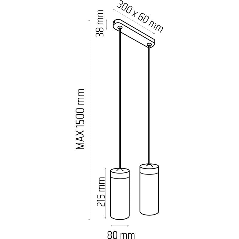 Lampa wisząca BARREL-2 - biały
