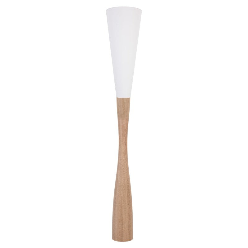 Lampa podłogowa CHINKA - dąb - biały