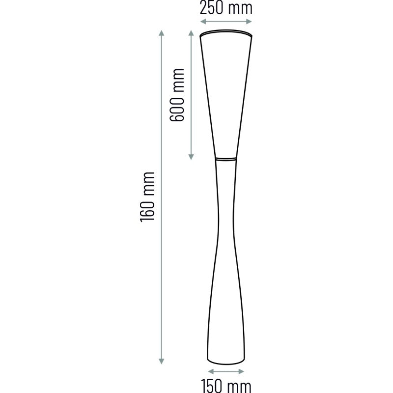 Lampa podłogowa CHINKA - dąb - szary