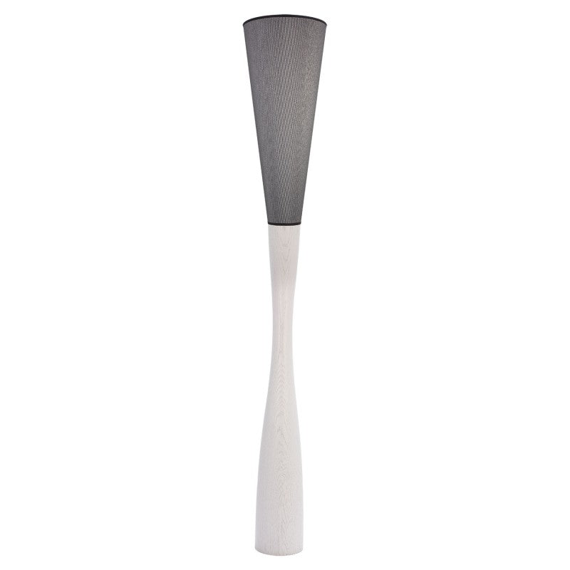 Lampa podłogowa CHINKA - biała - czarny