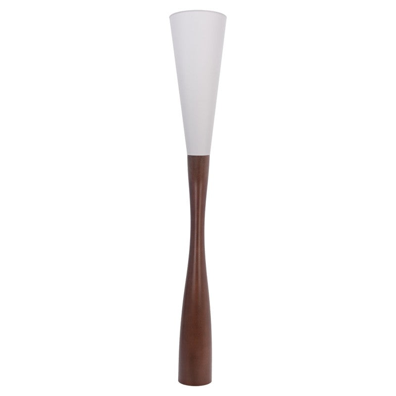 Lampa podłogowa CHINKA - orzech - szary