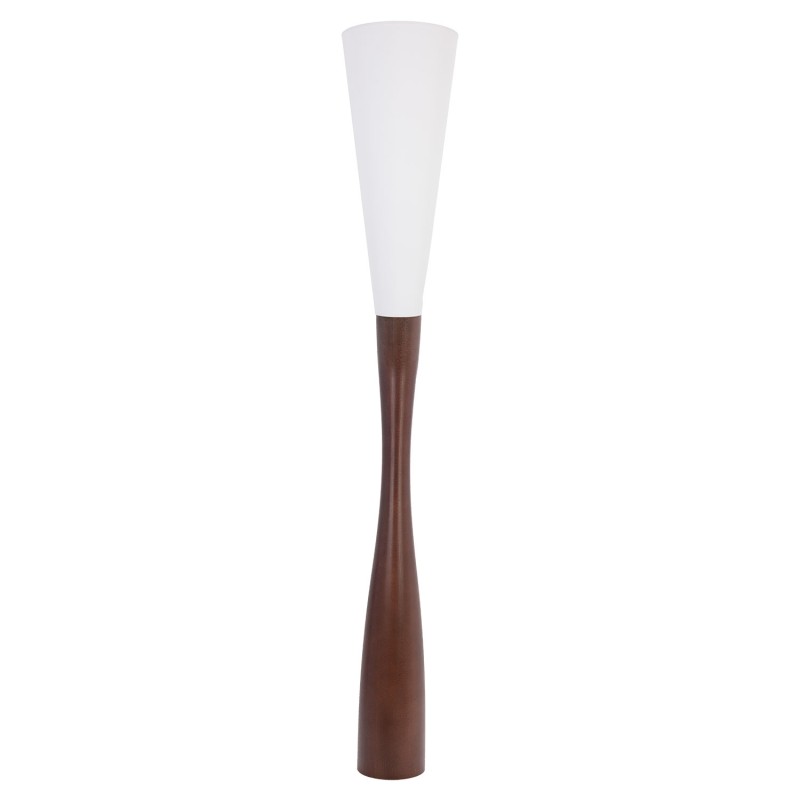 Lampa podłogowa CHINKA - orzech - biały