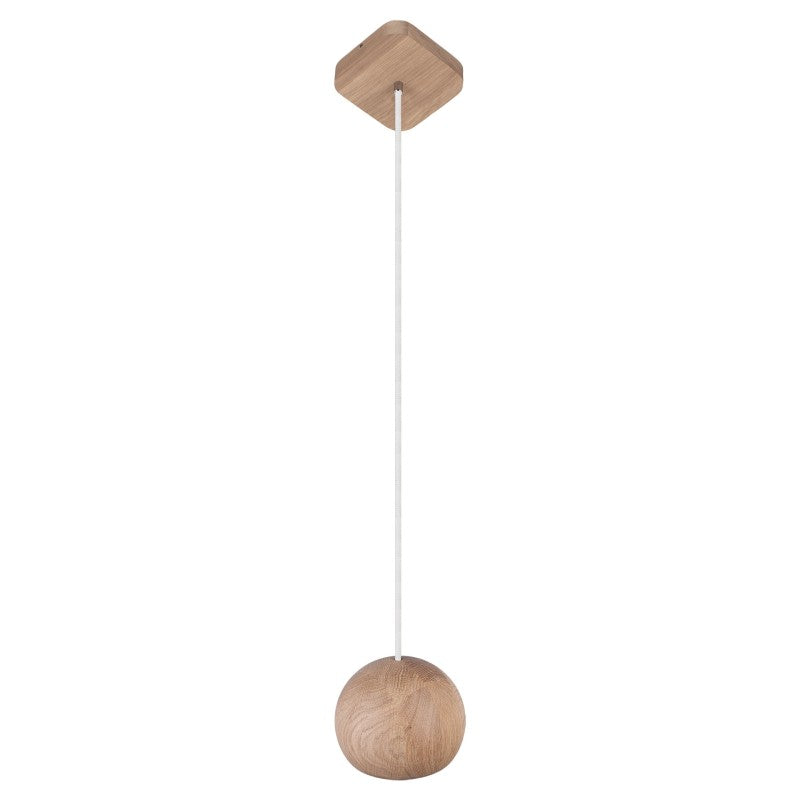 Lampa wisząca BALLI 1 pł dąb - biały