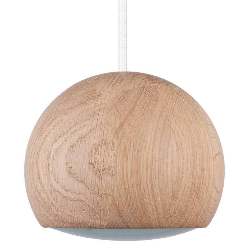 Lampa wisząca BALLI 1 pł dąb - biały