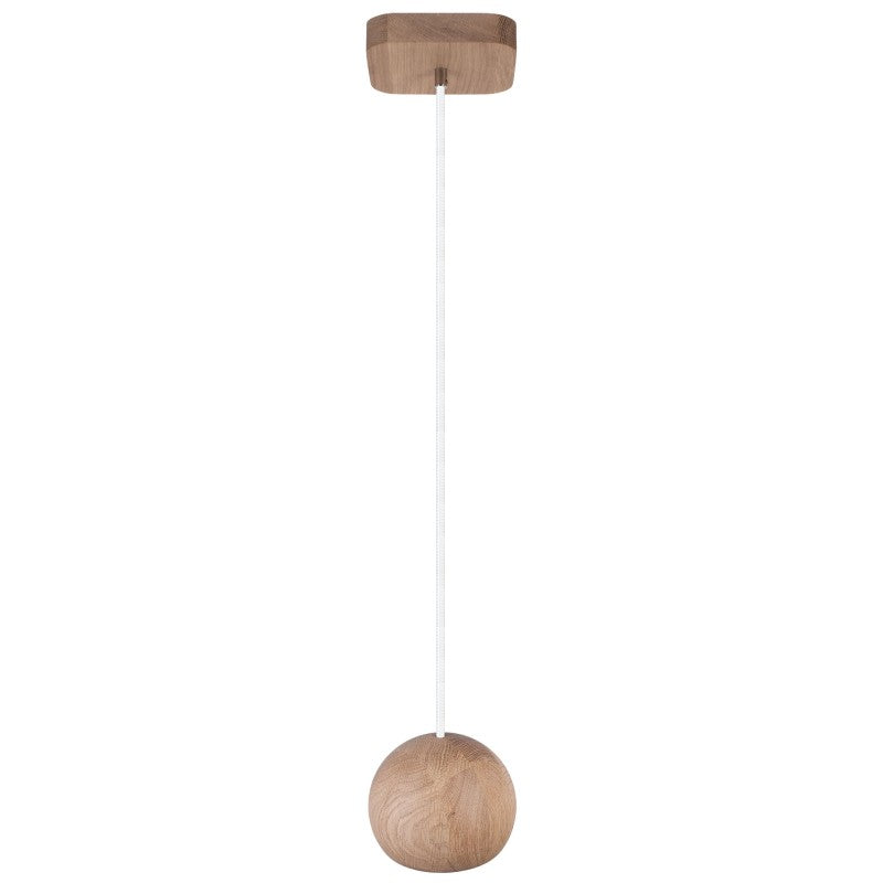 Lampa wisząca BALLI 1 pł dąb - biały