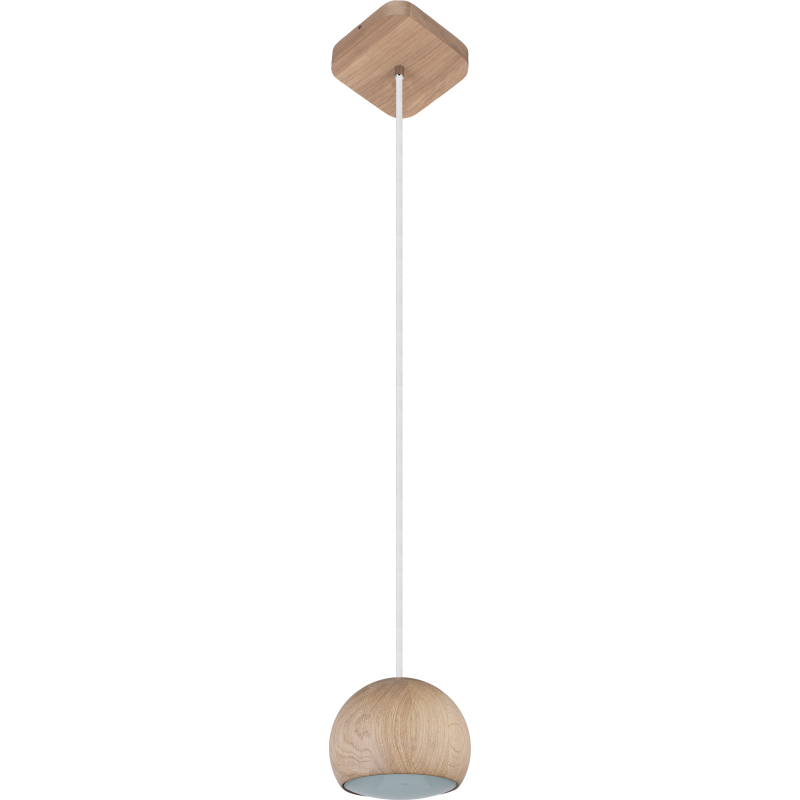 Lampa wisząca BALLI 1 pł dąb - biały