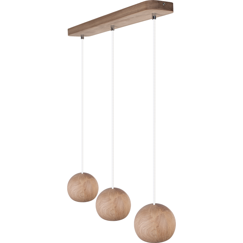 Lampa wisząca BALLI 3 pł dąb - biały