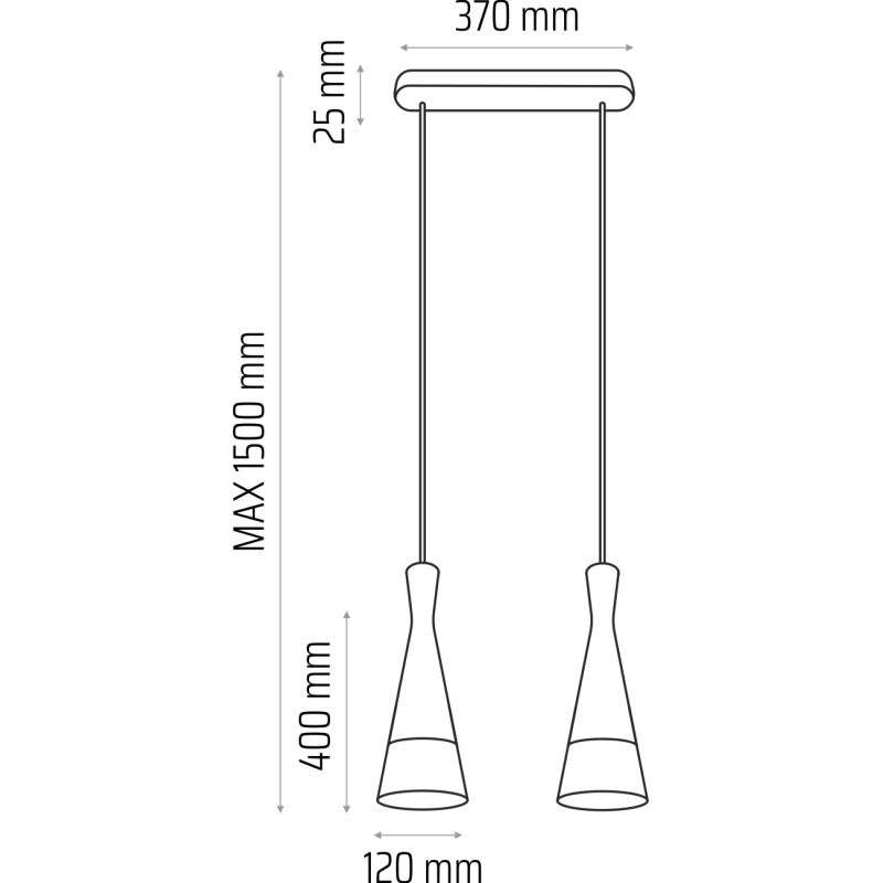 Lampa wisząca szara Vegas2 2pł