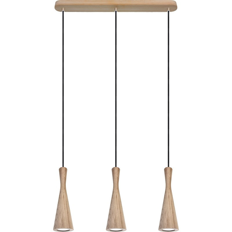 Lampa wisząca dąb Vegas 3pł - czarny