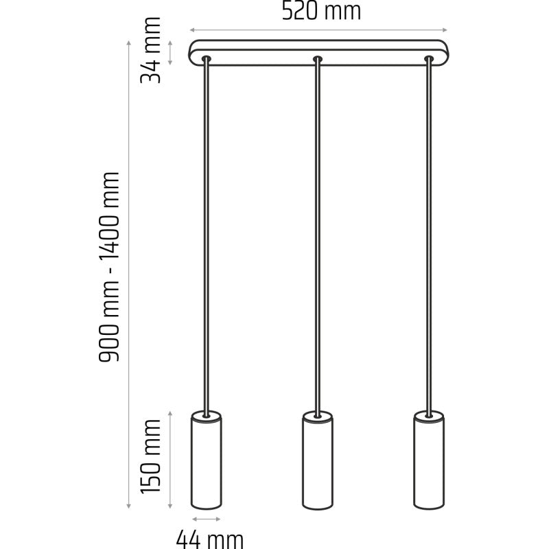 Lampa wisząca biała Madera 3 pł
