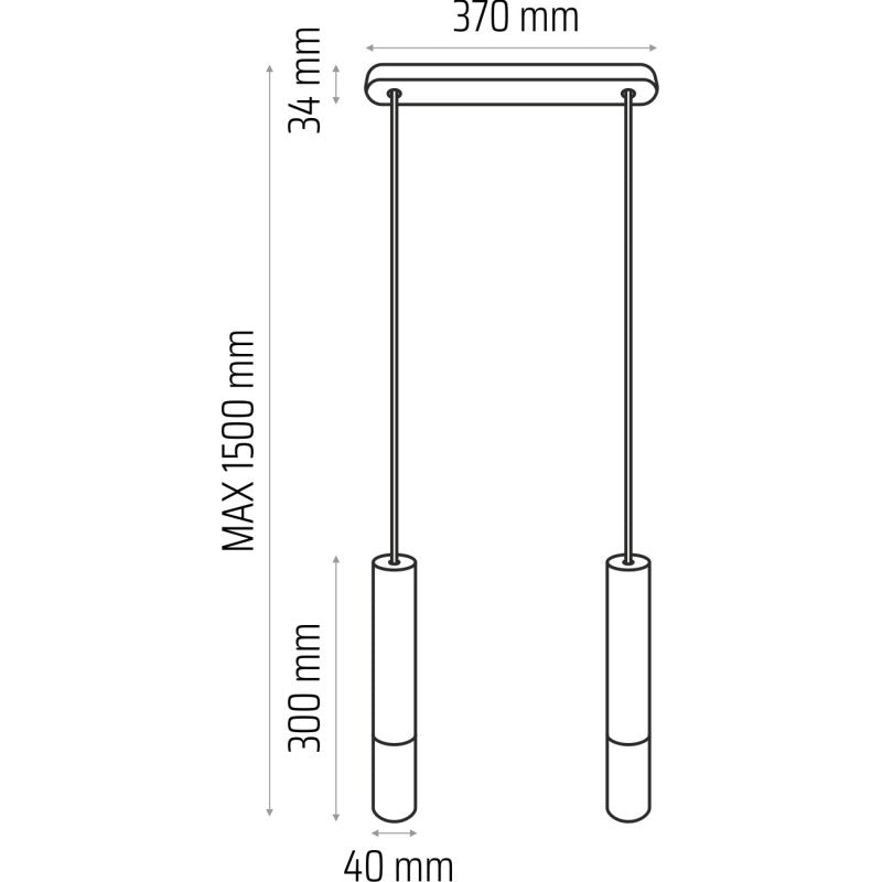 Lampa wisząca Madera2 klosz 2 pł biały