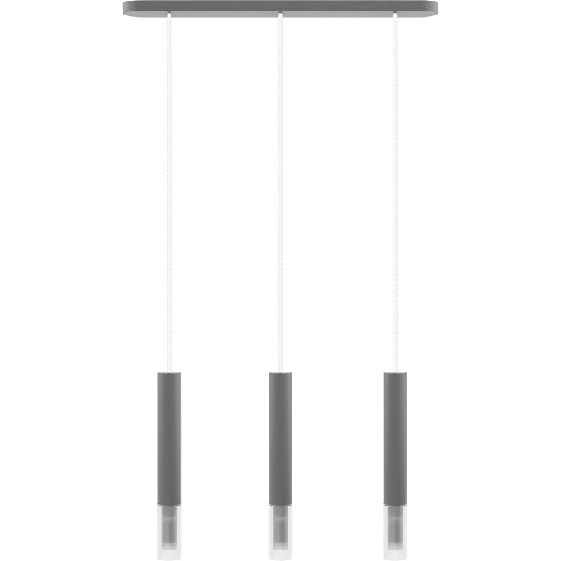 Lampa wisząca Madera2 klosz 3pł szary