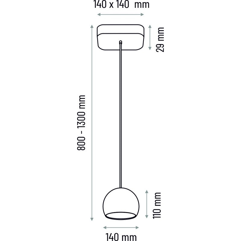 Lampa wisząca BALLI 1 pł biała