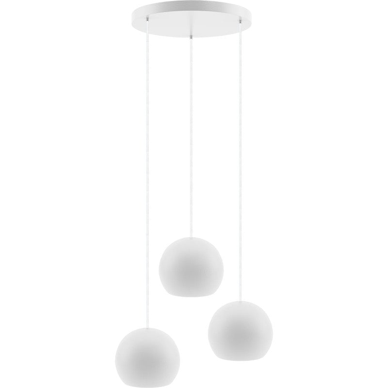 Lampa wisząca BALLI 3 pł (plafon) biała