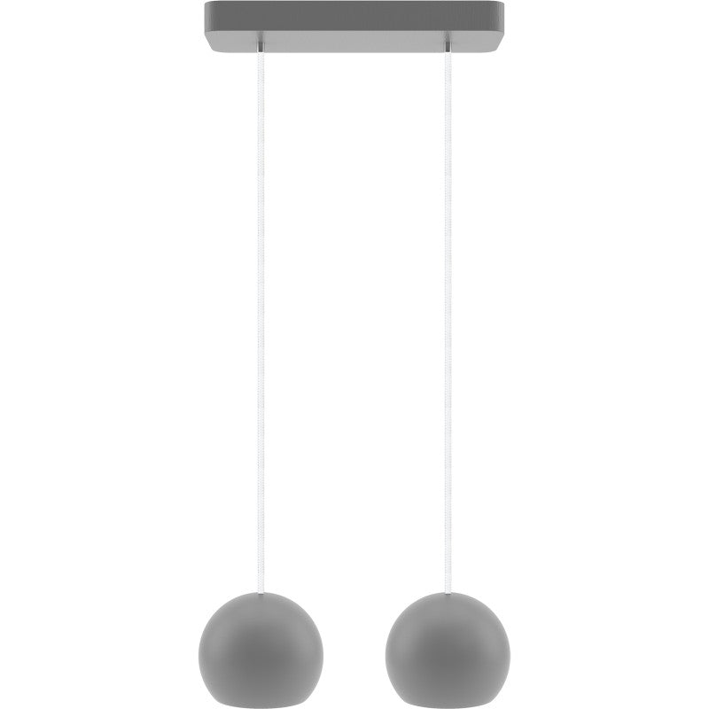 Lampa wisząca BALLI 2 pł szara