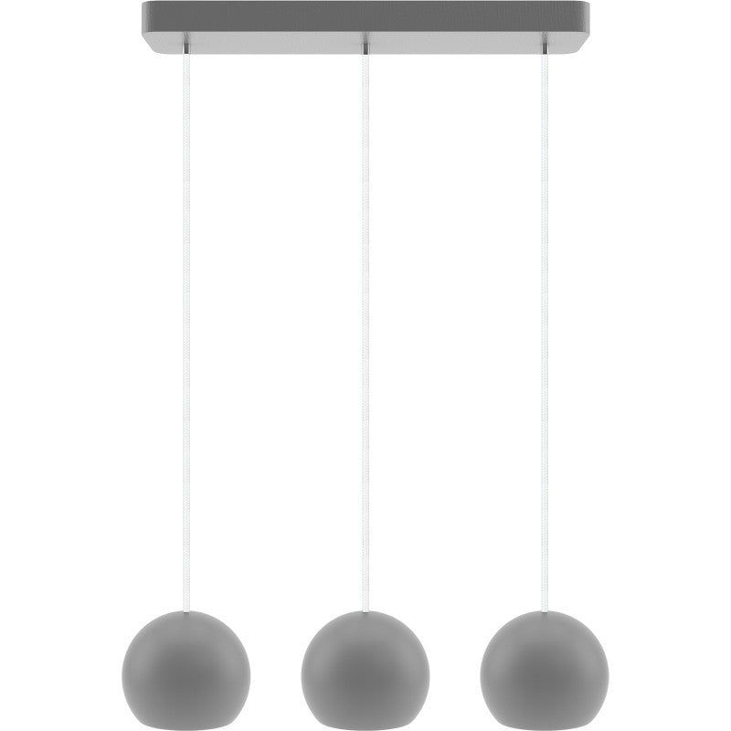 Lampa wisząca BALLI 3 pł szara