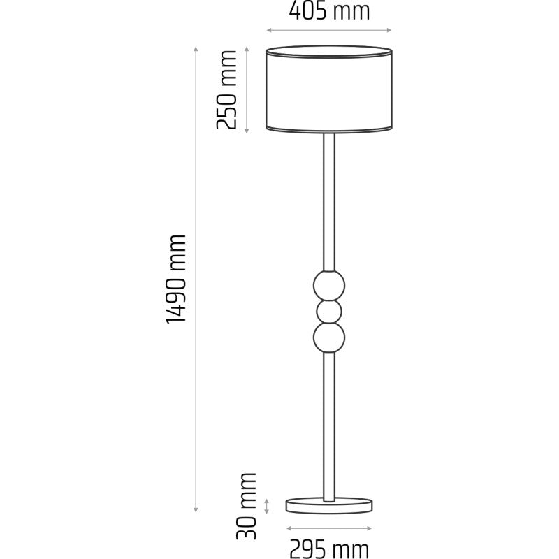 Lampa podłogowa Bolla szara