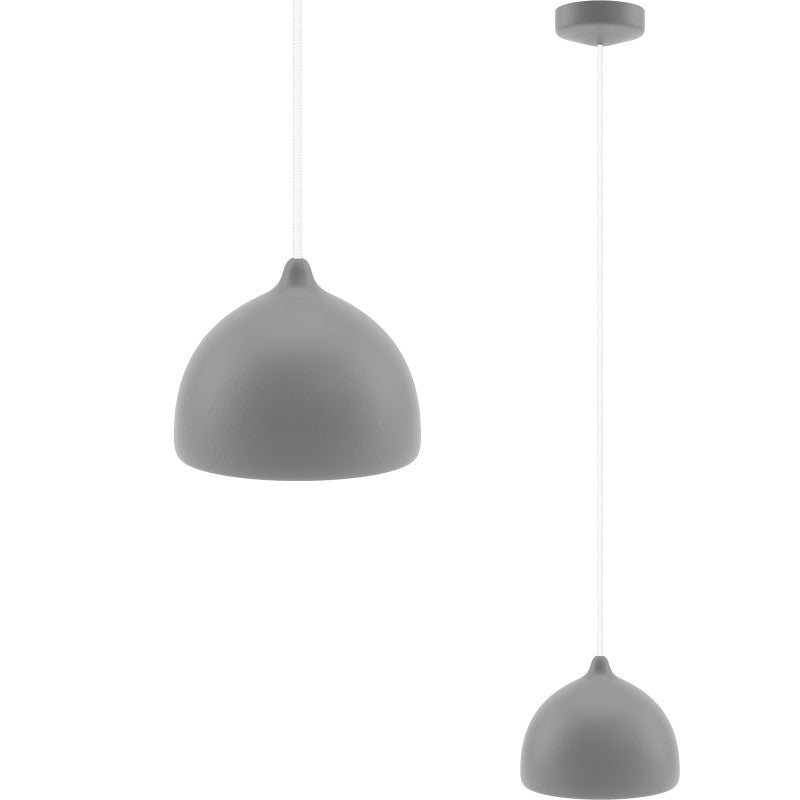 Lampa wisząca ACORN I szara - biały przewód