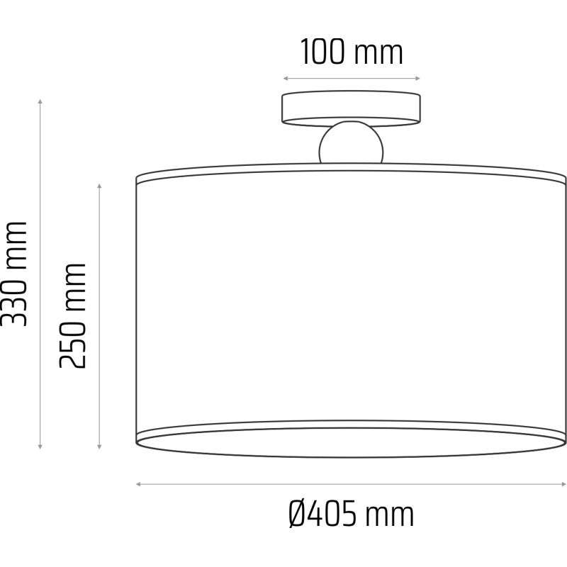 Lampa sufitowa fi40 Bolla kula beż