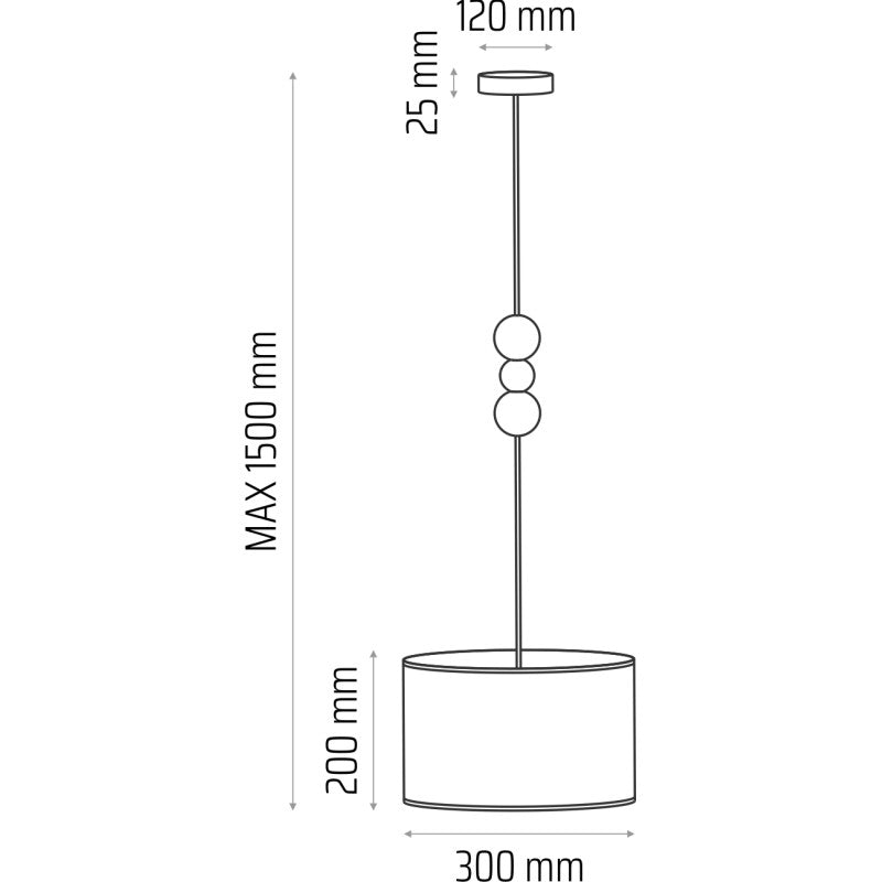 Lampa wisząca Bolla fi30 beż