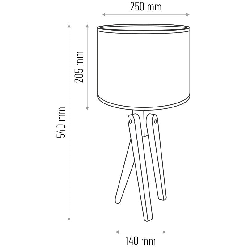 Lampa stołowa naturalna TRIVET pudrowy róż