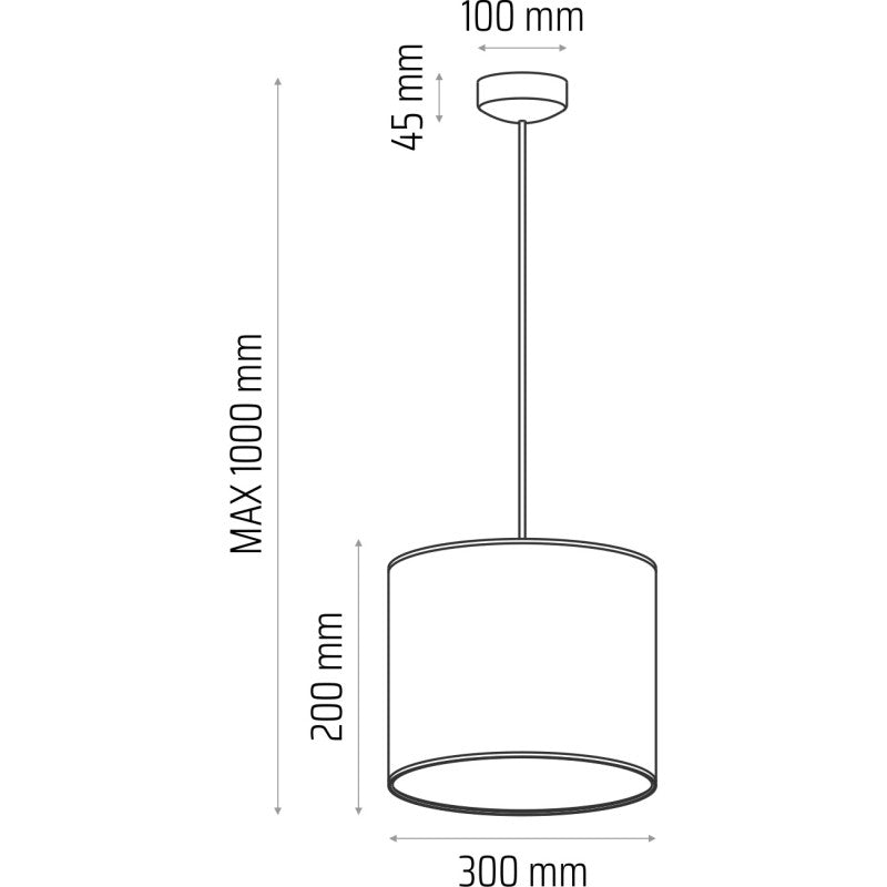 Lampa wisząca CLASSIC fi 30 szara