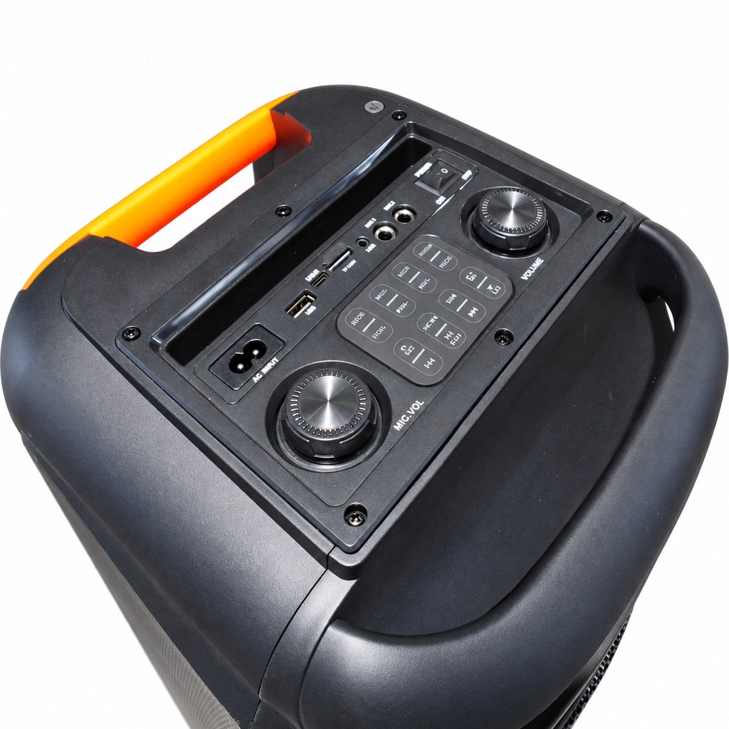 belaidė garso kolonėlė su mikrofonu ir led apšvietimu, 40 W
