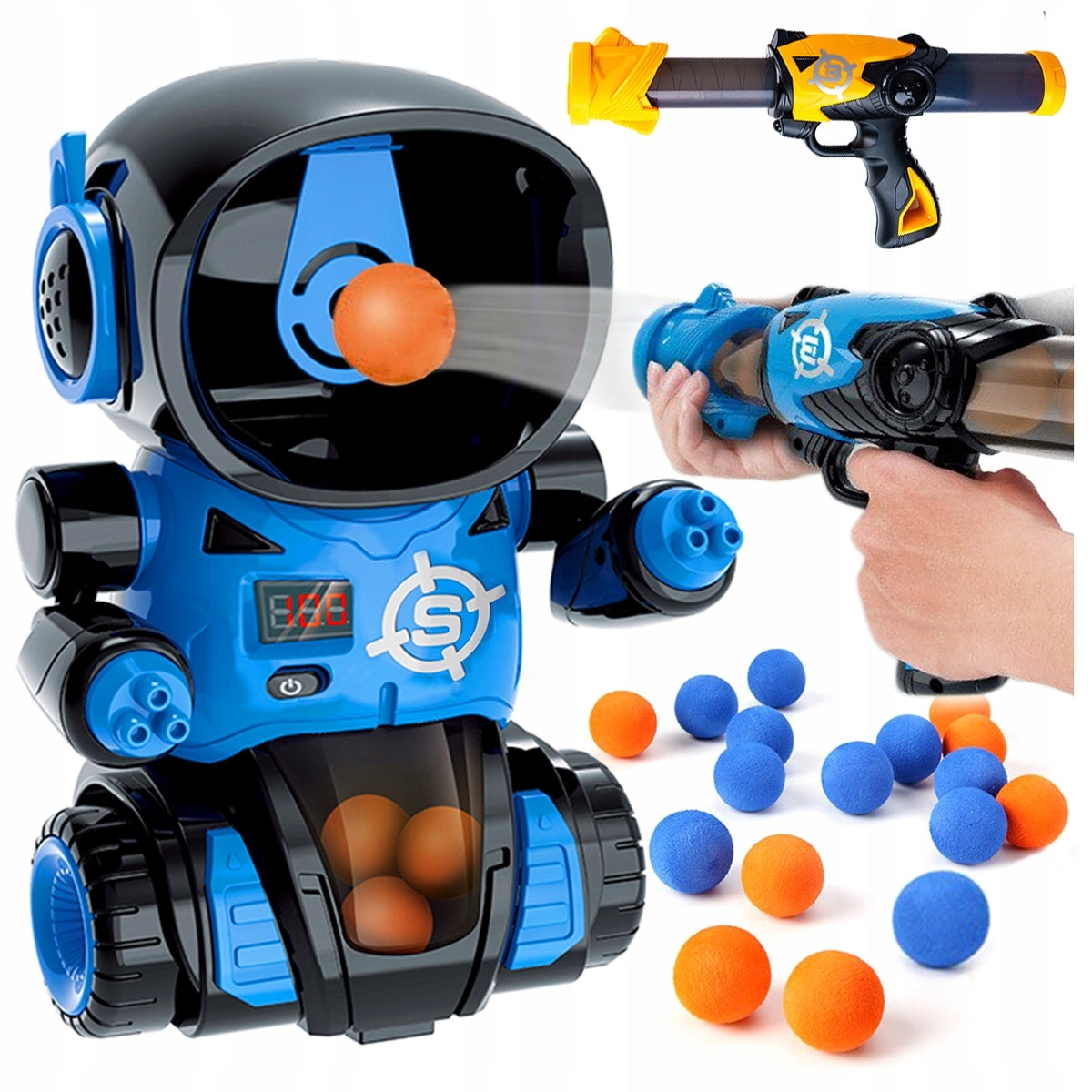 Interaktyvus šaudymo žaidimas „Robotų mūšis“