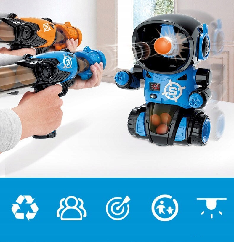 Interaktyvus šaudymo žaidimas „Robotų mūšis“