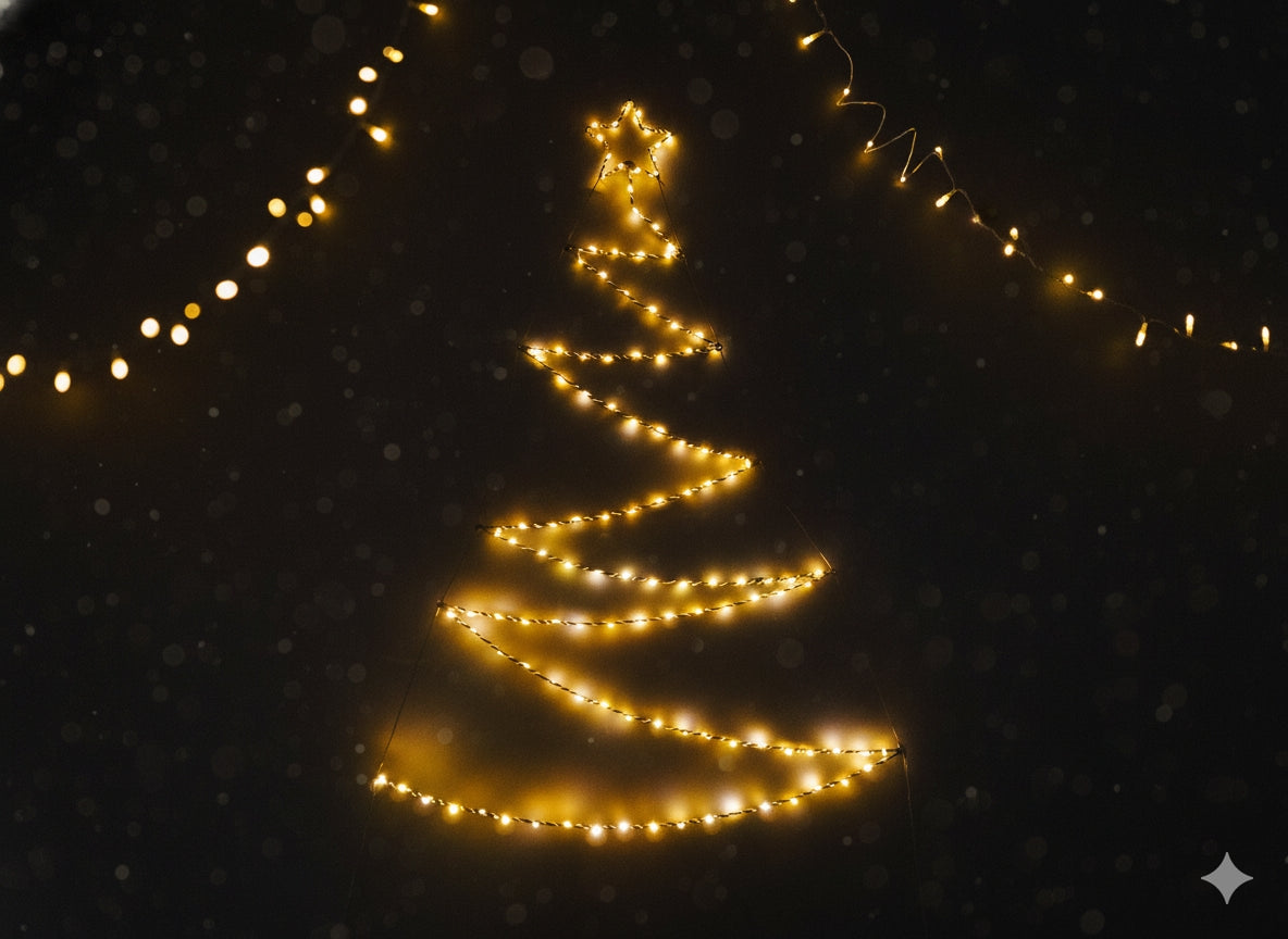 Kalėdinė LED eglutė su žvaigžde, 105 cm, šiltai balta