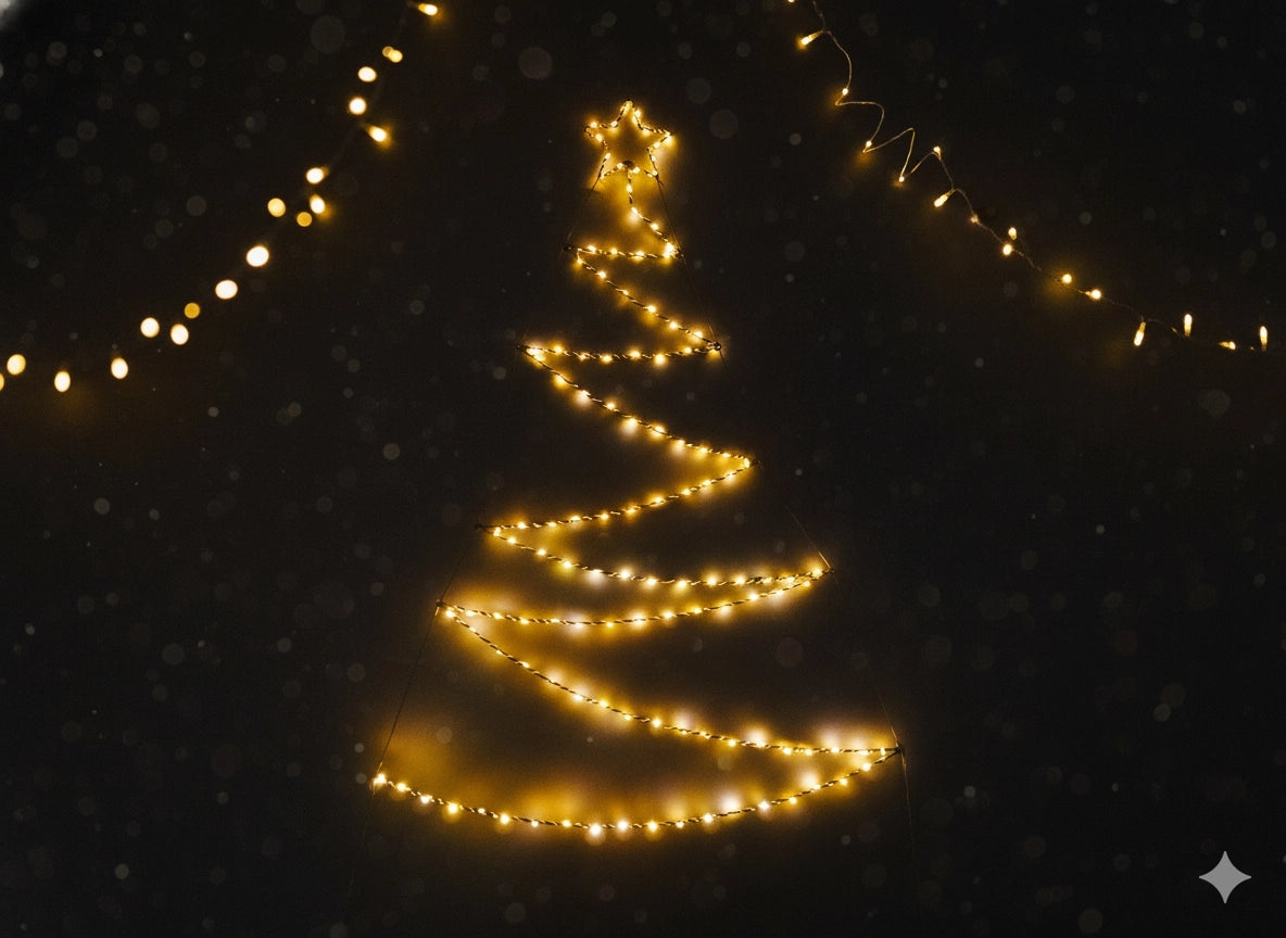 Kalėdinė LED eglutė su žvaigžde, 105 cm, šiltai balta