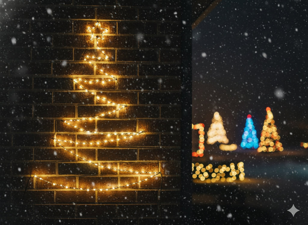 Kalėdinė LED eglutė su žvaigžde, 105 cm, šiltai balta