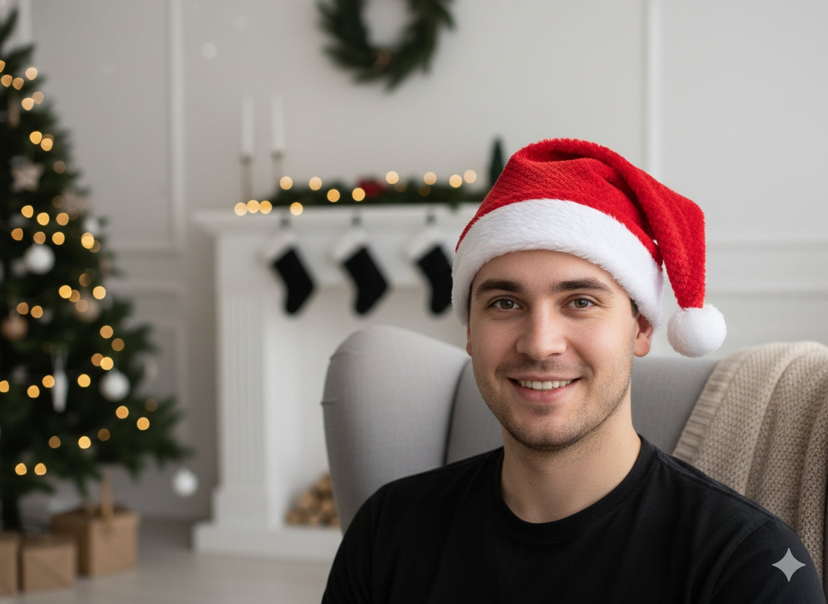 Kalėdų Senelio kepurių rinkinys, 12 vnt.